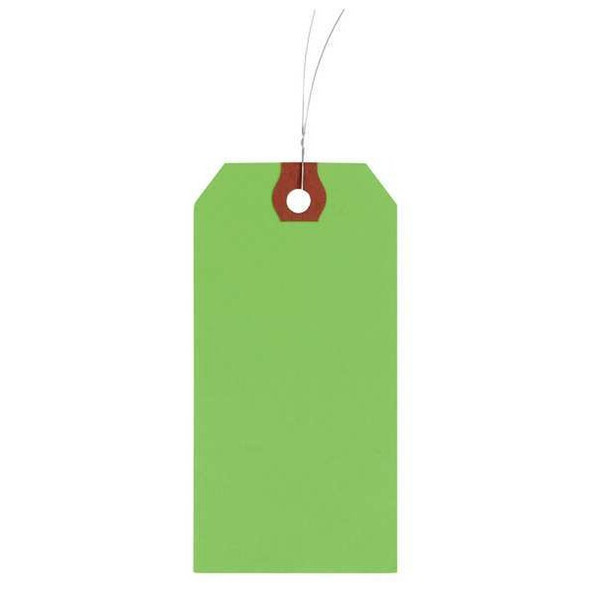 Manufacturer Varies 1-5/8" x 3-1/4" Fluorescent Green Wire Tag, Pk1000 1GZL7