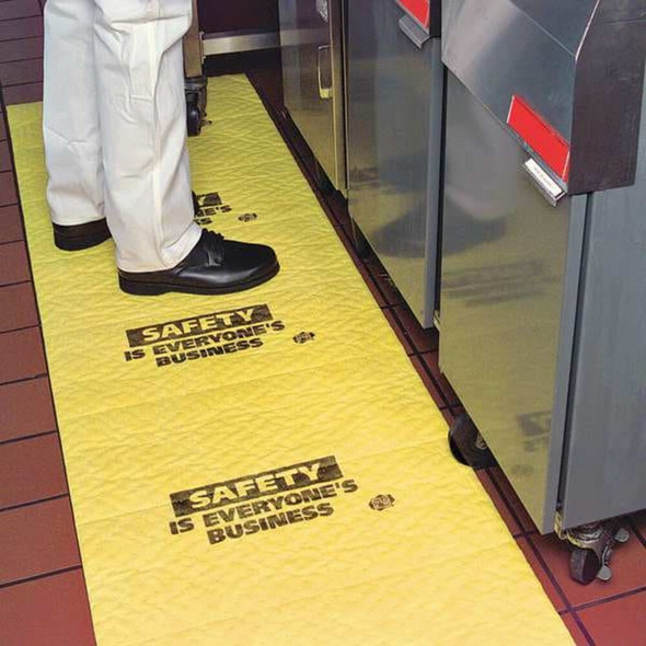 Sorbent Roll, 13 gal, 24 in x 75 ft, Universal, Yellow, Polypropylene  MAT607-634