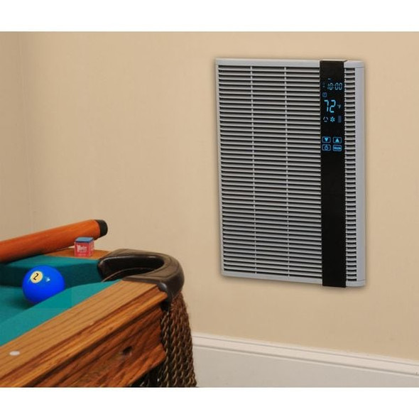 Qmark Recessed Electric Wall-Mount Heater, Recessed, 200 to 1500 W, 120V AC, Gray HT1502SS