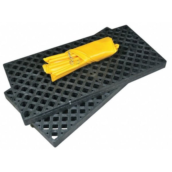 Spill Deck, 22 gal Spill Capacity, 4 Drums, 6,000 lb Load Capacity, Polyethylene  1352