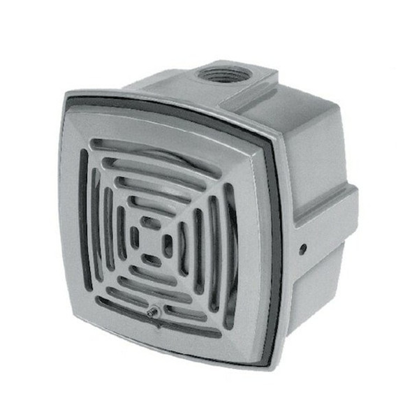 Weatherproof Vibrating Horn, 24VDC, Indoor/Outdoor, Surface Mount, .16 Amps, Continuous  Sound