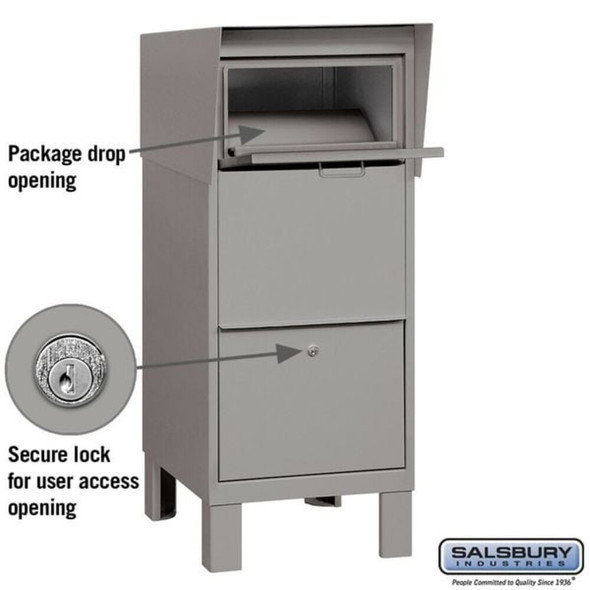 Courier Box, Primer, Powder Coated, 1 Doors, Free Standing, Private  4975PRM