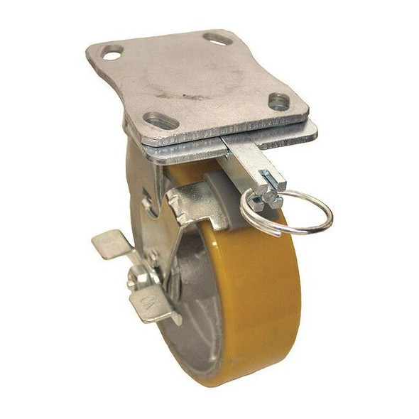 Plate Caster,1200 lb. Ld Rating,Ball