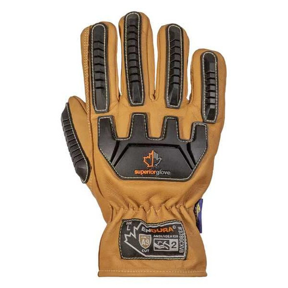 Endura Work Gloves,Drivers,XL,Leather,PR 378GCXVB-XL