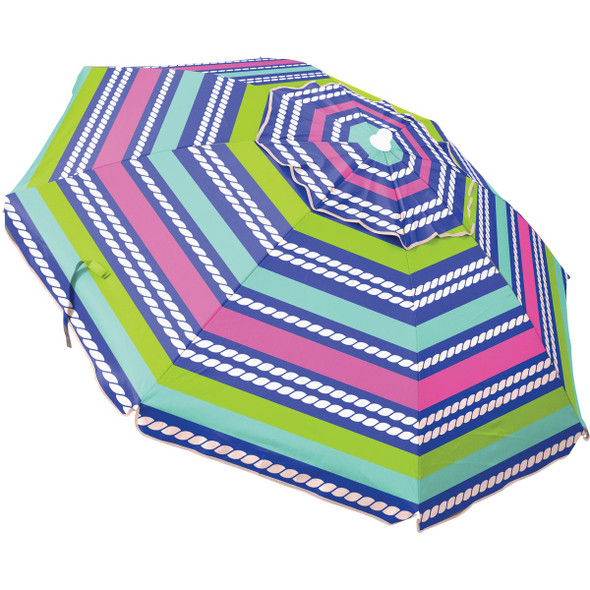 Rio Brands Wave Beach 8 Ft. 90G Oxford Beach Umbrella UB28WAOT-220846PK6 814435