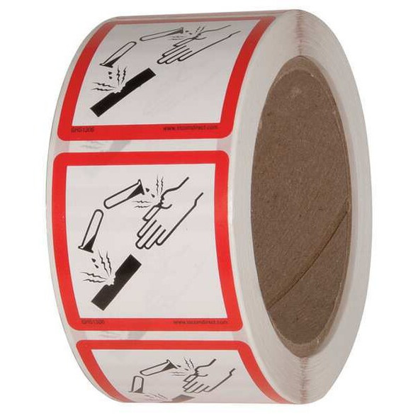 Ghs Safety Safety Label, 2 in. W x 2 in. H, PK500 GHS1306