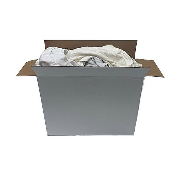 Recycled Cotton Sweatshirt Cloth Rag 50 lb. Varies Sizes, White