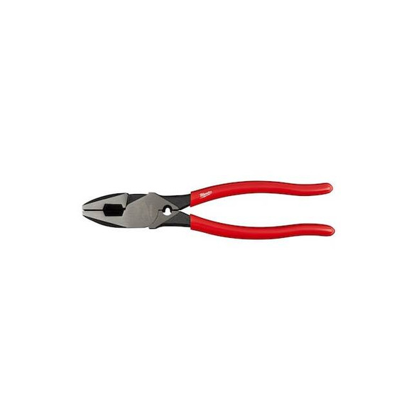 9 in Linemans Plier High Leverage w/ Wire Crimper, Steel