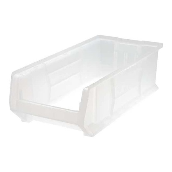 Storage Bin, Polypropylene, Clear, 7 in H, 11 in W, 23 7/8 in L