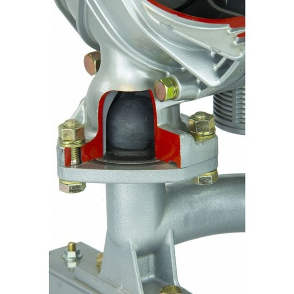 Dayton Double Diaphragm Pump, Aluminum, Air Operated, Santoprene, 115 GPM 3HJX1