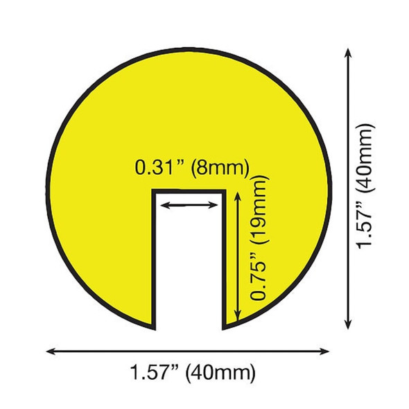 Knuffi Edge Guard, Rounded, Fluorescent Bk-Yl 60-6710-4