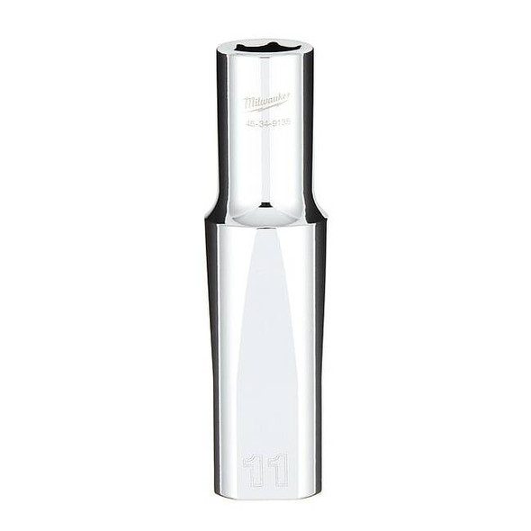 1/2 in. Drive 11mm Metric 6-Point Deep Socket with FOUR FLAT Sides