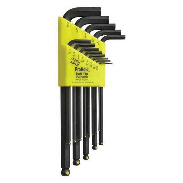 Bondhus 13 Piece SAE L-Shape Hex Key Set, 74937 74937