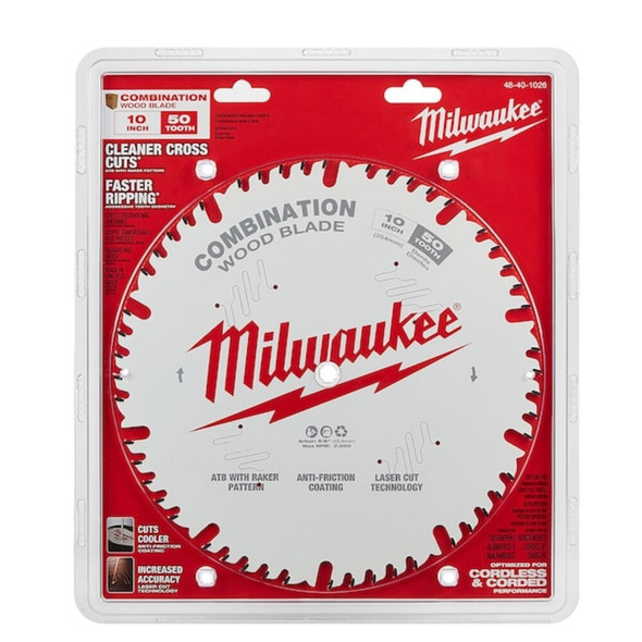 Milwaukee Tool 10" 50T Combination Circular Saw Blade 48-40-1026