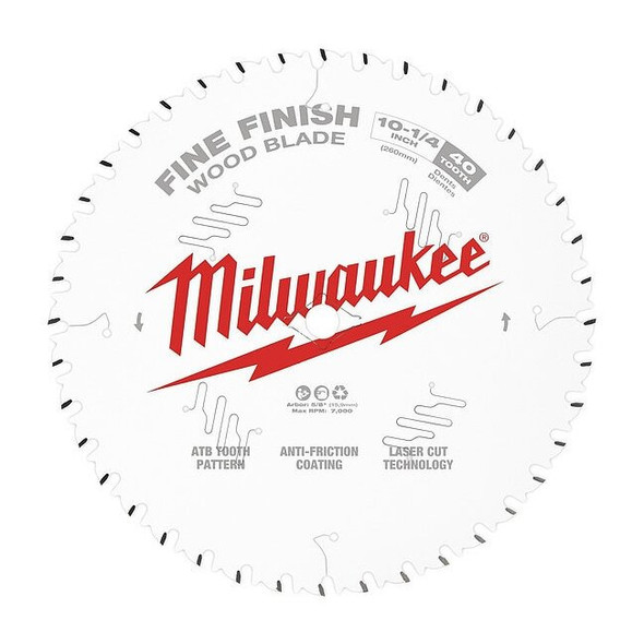 Milwaukee Tool 10-1/4" 40T Fine Finish Circular Saw Blade 48-40-1040