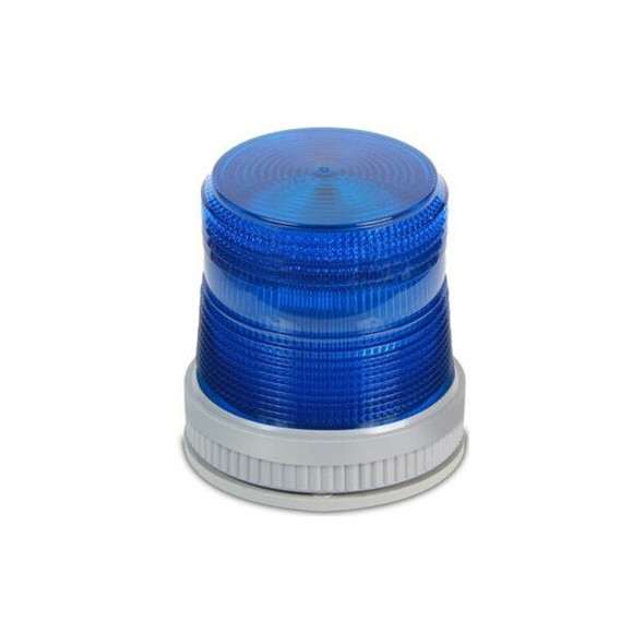 Edwards Signaling Warning Light, Blue, LED, 24V DC, 65 FPM, 3 3/4 in Dia., Surface 105XBRMB24D