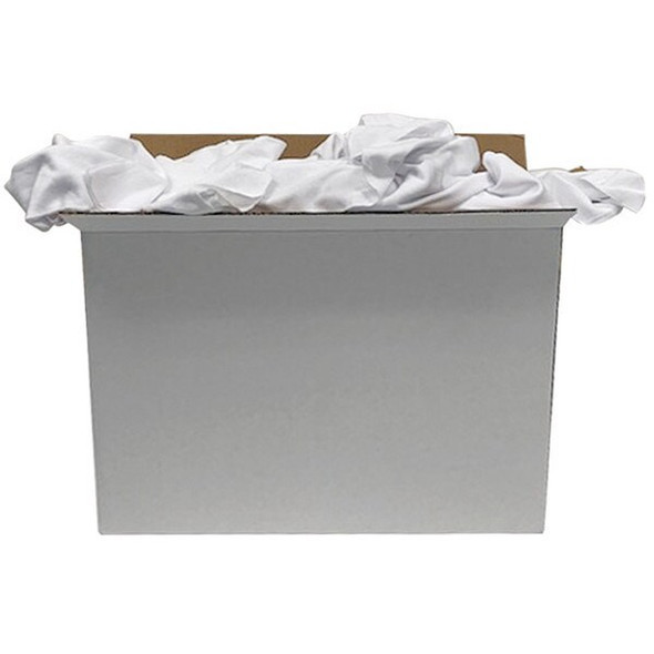 Manufacturer Varies Cotton T-shirt Cloth Rag 25 lb. Varies Sizes, White 21HC63