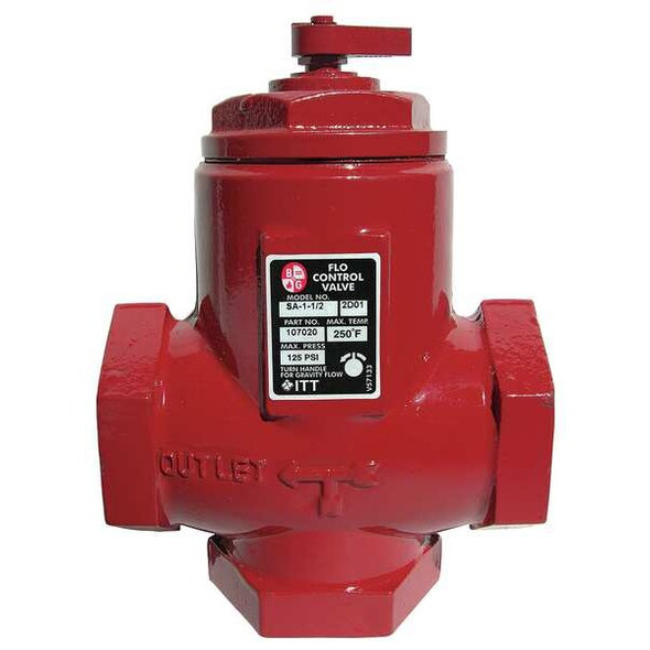 Bell & Gossett Flo-Control Valve,1 In,FNPT,Cast Iron 107018