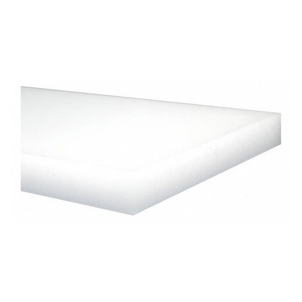 Off-White HDPE Sheet Stock 12" L x 12" W x 2.000" Thick