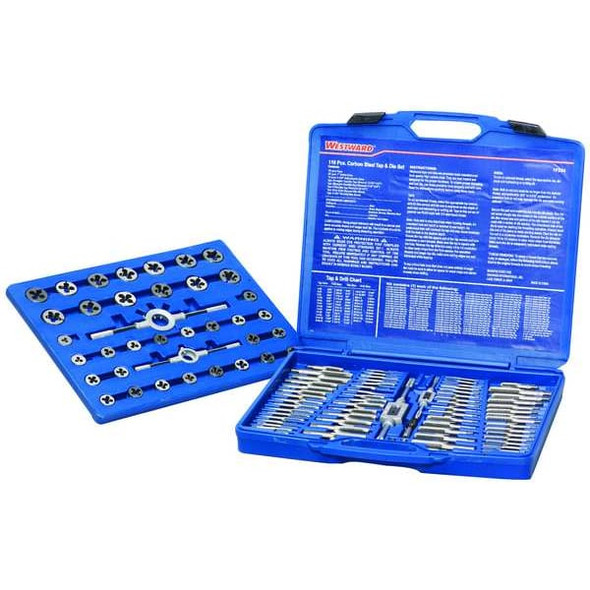 Manufacturer Varies Tap/Die Set,110 PC,HSS 1PZ38