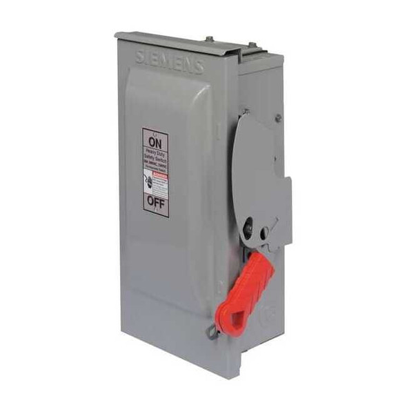 Siemens Fusible, Safety Switch, Heavy Duty, 600 V, 3PST, NEMA 3R HF364NR