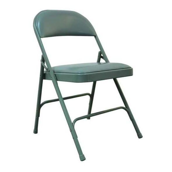 Manufacturer Varies Steel Chair with Vinyl Padded, Gray 4GE54