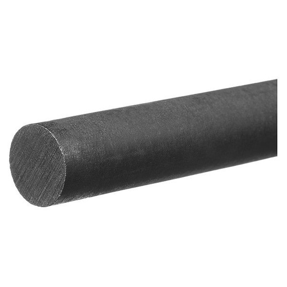 Black Acetal Homopolymer Acetal Homopolymer Rod 1 ft L, 1/4 in Dia.