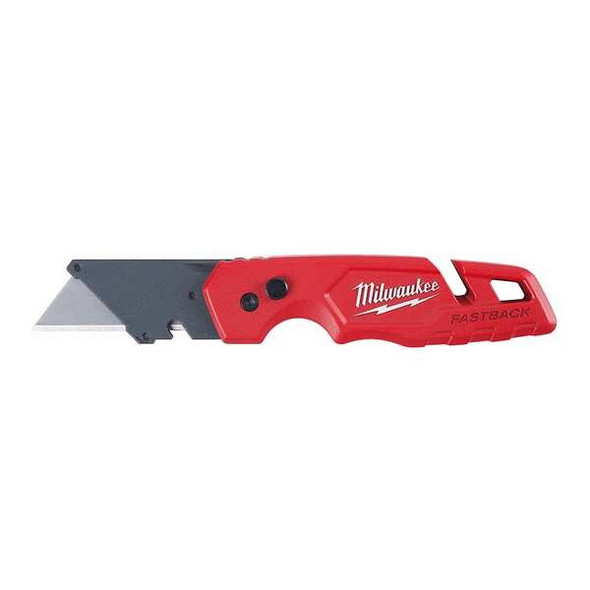 Milwaukee Tool FASTBACK Folding Utility Knife, 6-7/8 in, Red 48-22-1501