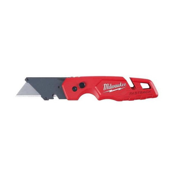 Milwaukee Tool FASTBACK Folding Utility Knife, 6-7/8 in, Red 48-22-1501