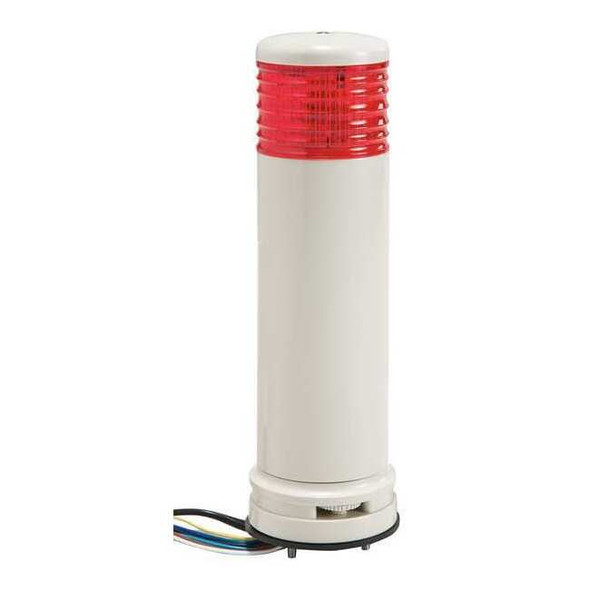 Tower Light Assembly, 100 to 240V, Red, 60 mm Dia., 232 mm Height, LED