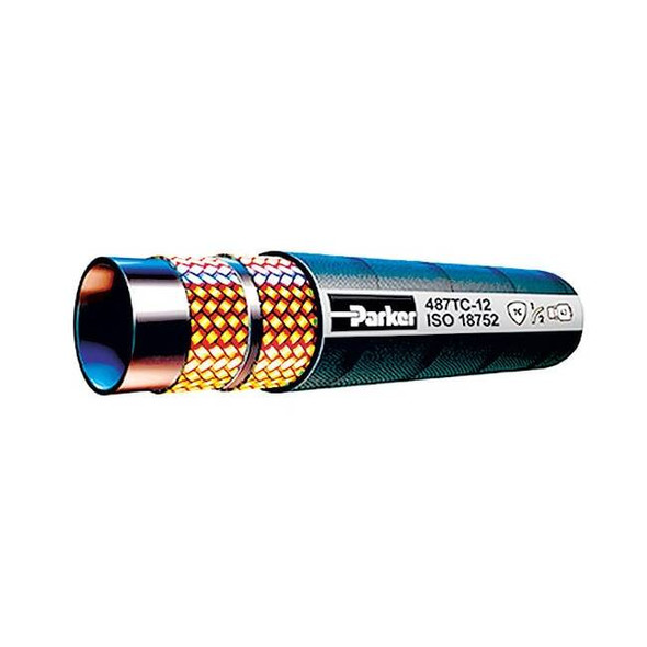 Parker Hydraulic Hose,3/4" I.D.,250 ft. L,Black 487TC-12-RL