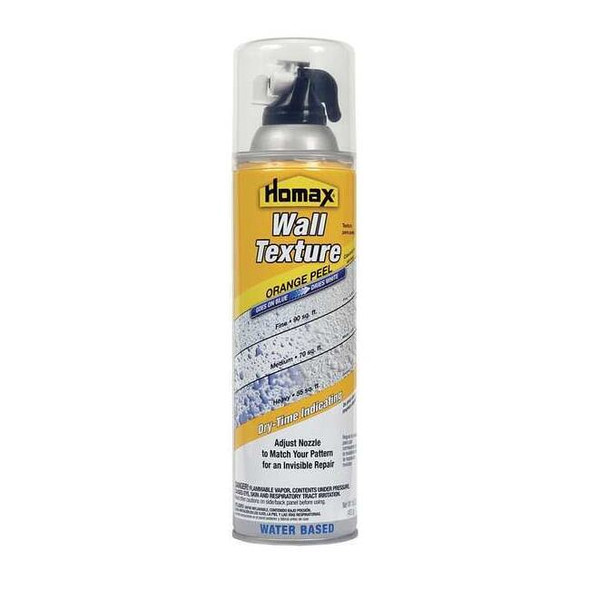 Homax Spray Paint, Sprays on Blue, Dries White, Orange Peel, Water, 16 oz 4096