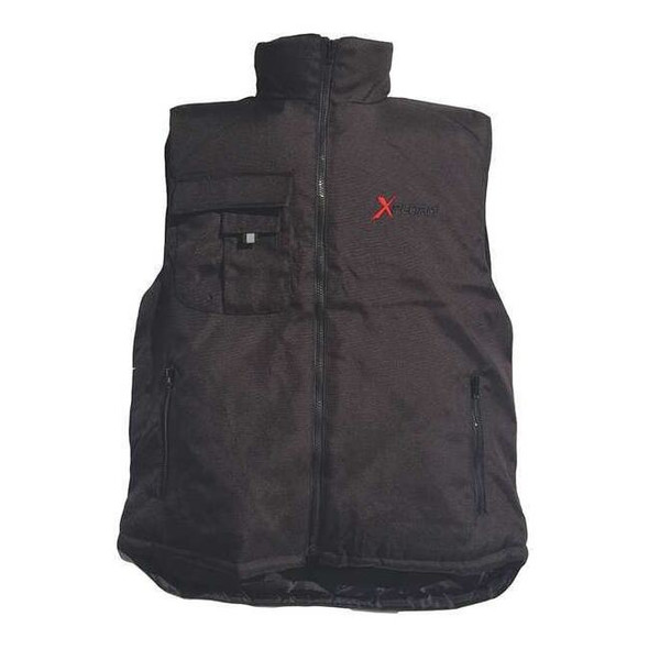 Xploro Men's Insulated Vest, Nylon, Zipper and Snap, Black, L 5705-RLRGB