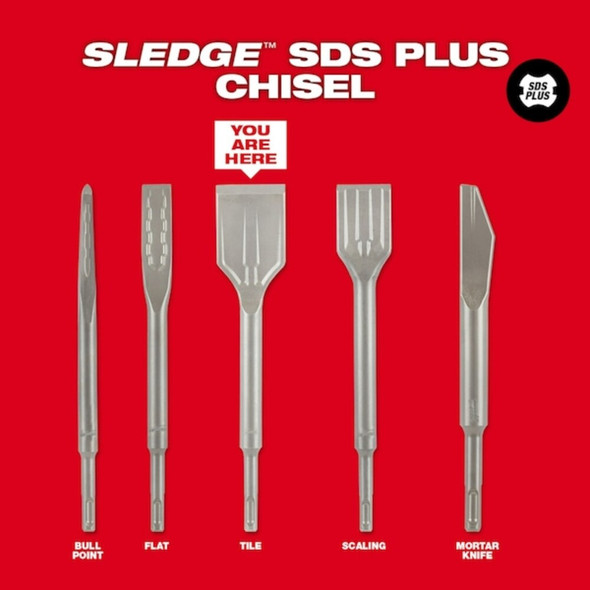 Milwaukee Tool SDS-PLUS SLEDGE 1-7-8" Tile Chisel 48-62-6030