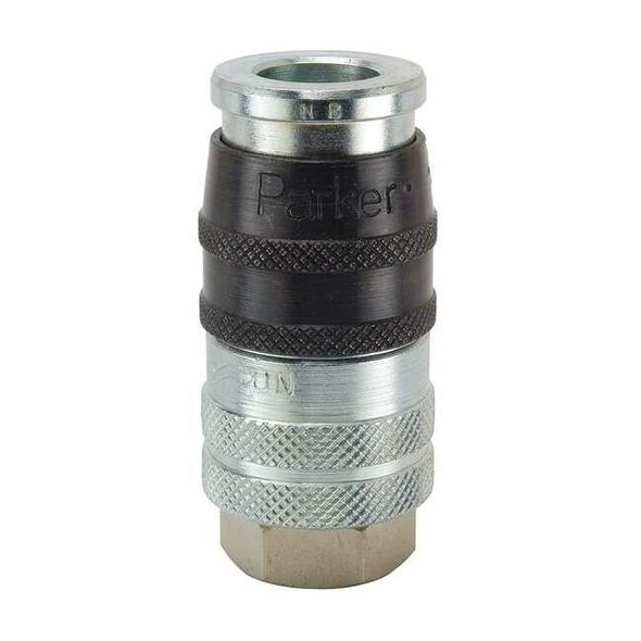Parker Quick Connect,Socket,1/4" Body,3/8"-18 EZ-251-6FP