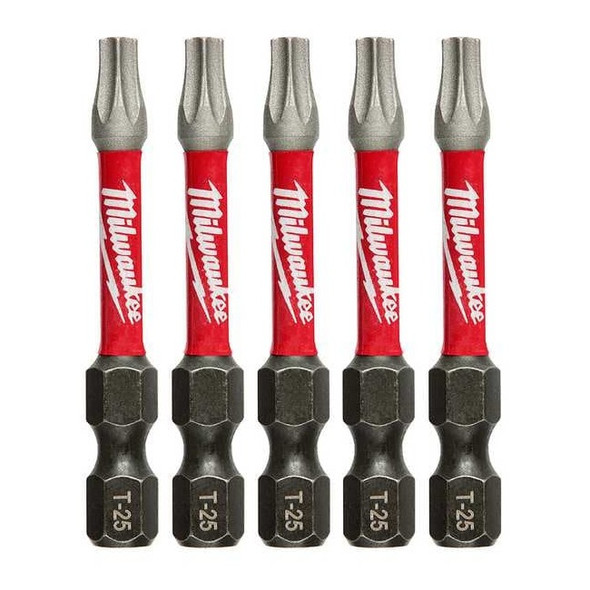 Milwaukee Tool Shockwave 2" Impact Torx T25 Power Bits (5PK) 48-32-4685