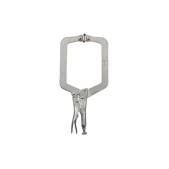 Locking C-Clamps with Swivel Pads, Jaw Opens to 4-1/2 in, 9 in Long