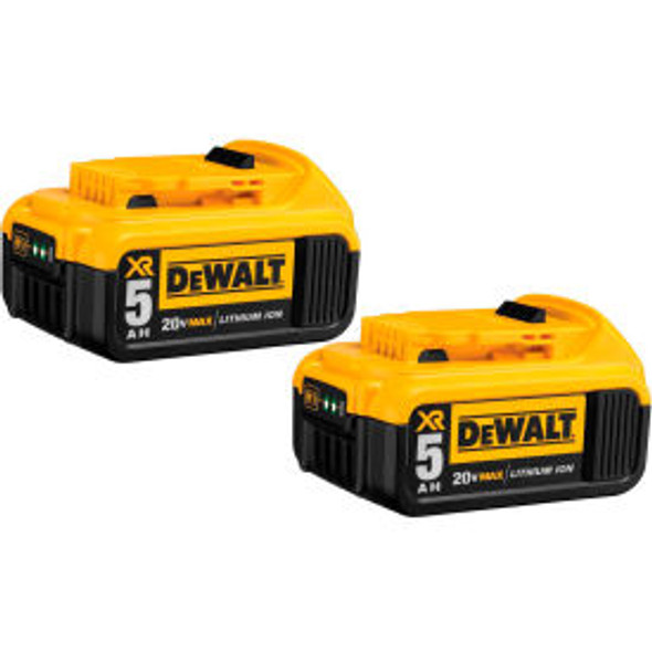 DeWALT DCB205-2 20V Li-Ion 20V MAX Battery 5Ah Extended Capacity 2Pk