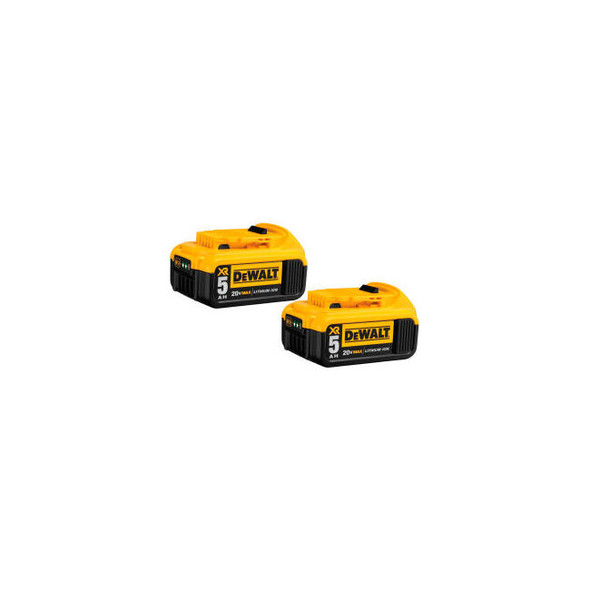 DeWalt DCB205-2 20V Li-Ion 20V MAX Battery 5Ah Extended Capacity 2Pk