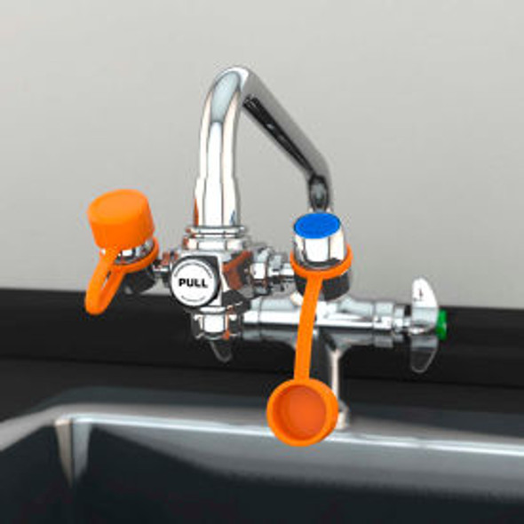 Guardian Equipment EyeSafe Faucet Mount Steel Eyewash Station Assembled
