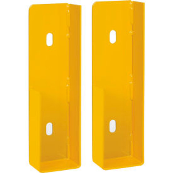 Global Industrial Lift Out Bracket Kit for 2-Rib Guard Rail Yellow
