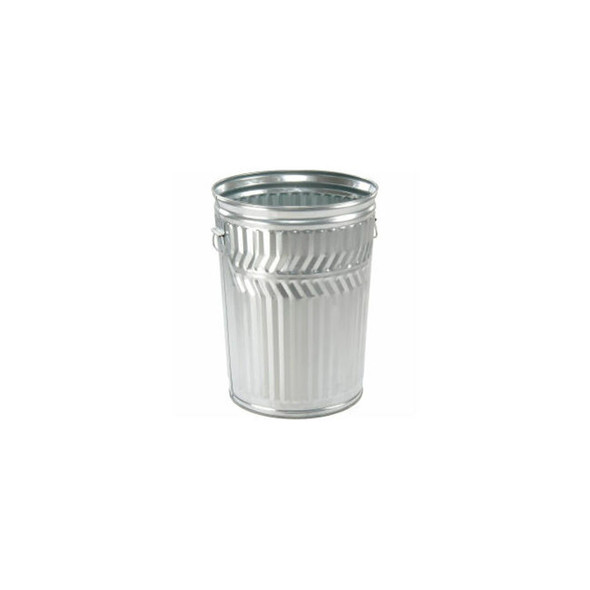Witt Industries Outdoor Galvanized Steel Corrosion Resistant Trash Can 20 Gallon
