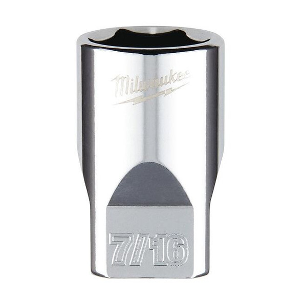 1/4 in. Drive 7/16 in. SAE 6-Point Socket with FOUR FLAT Sides