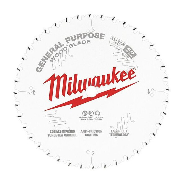Milwaukee Tool 8-1/2" 40T General Purpose Circular Saw Blade 48-40-0824