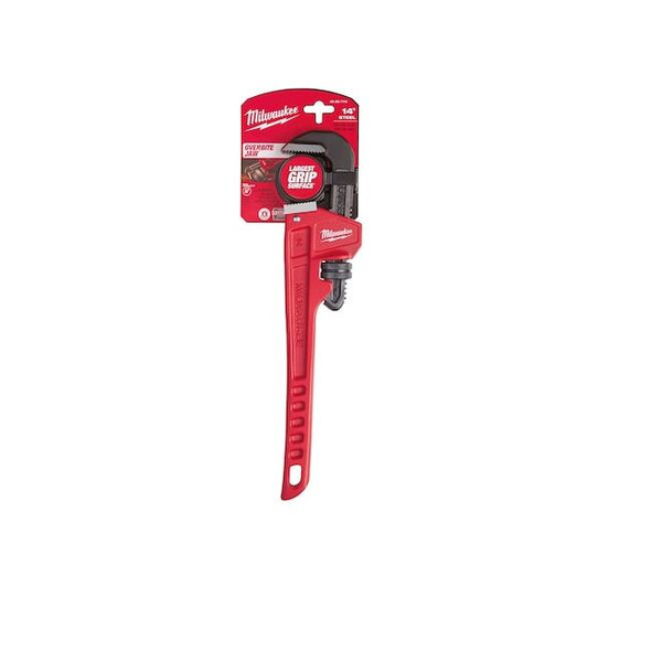 Milwaukee Tool 14 in L 2 in Cap. Alloy Steel Straight Pipe Wrench 48-22-7114