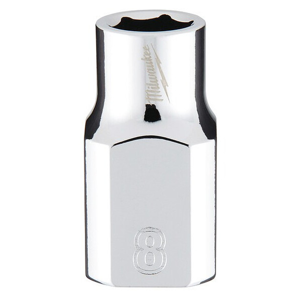 3/8 in. Drive 8mm Metric 6-Point Socket with FOUR FLAT Sides