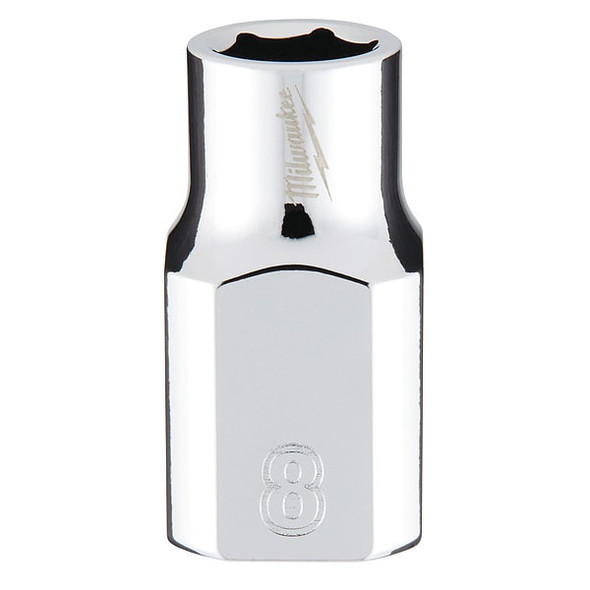 3/8 in. Drive 8mm Metric 6-Point Socket with FOUR FLAT Sides
