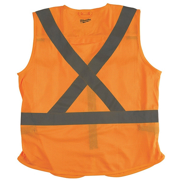 Milwaukee Tool Class 2 High Visibility Orange Safety Vest - L/XL (CSA) 48-73-5072