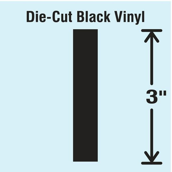 Stranco LetterLabel,Vinyl,3inH,1-5/8inW,PK10 DBV-3-I-10