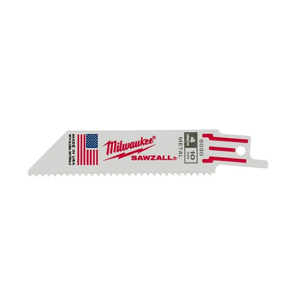 Milwaukee Tool 4" 10 TPI SAWZALL Blades (5 Pk) 48-00-5090